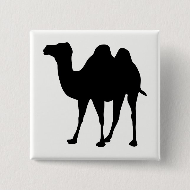 Camel Silhouette 15 Cm Square Badge (Front)