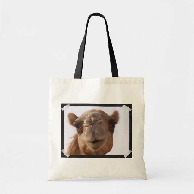 Camel Small Canvas Tote Bag (Front)