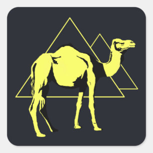 Camel Square Sticker