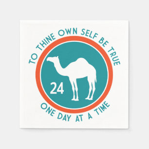 Camel To Thine Own Self 12 Step Recovery Slogan Napkin