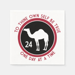 Camel To Thine Own Self 12 Step Recovery Slogan Napkin