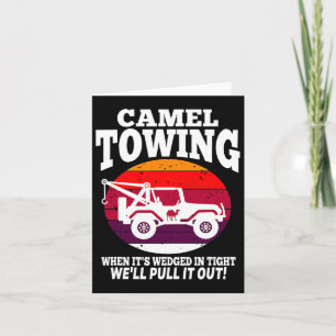 Camel Towing Fun Retro Camel Towing Fun Halloween Card