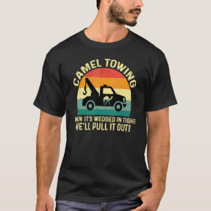 Camel Towing Retro Adult  Halloween  Humour Saying T-Shirt