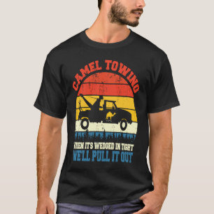 Camel Towing Retro Adult Humour Halloween Llama Vi T-Shirt