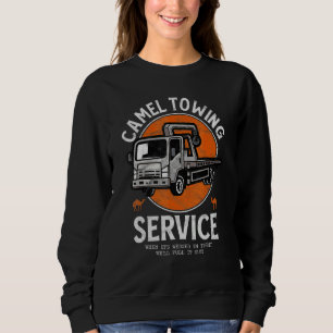 Camel Towing Retro Adult Humour Saying Halloween 1 Sweatshirt