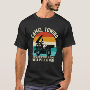 Camel Towing Retro Adult Humour Saying Halloween T-Shirt