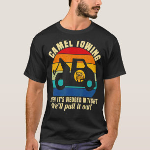 Camel Towing Retro Adult Humour Saying Halloween T-Shirt
