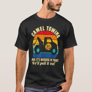 Camel Towing Retro Adult Humour Saying Halloween T-Shirt