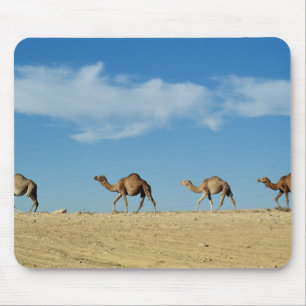 Camel train mouse pad