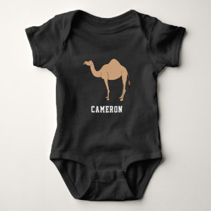 Camel Unique Boy Birthday Personalised Custom Name Baby Bodysuit