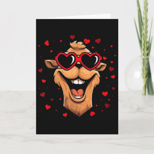 Camel Valentine Sungles Heart Cute Lovers  Card