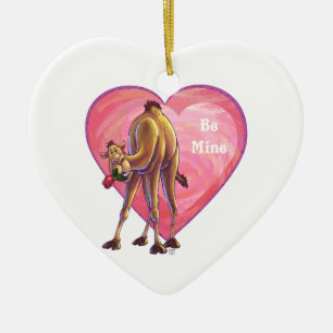 Camel Valentine's Day Ceramic Tree Decoration