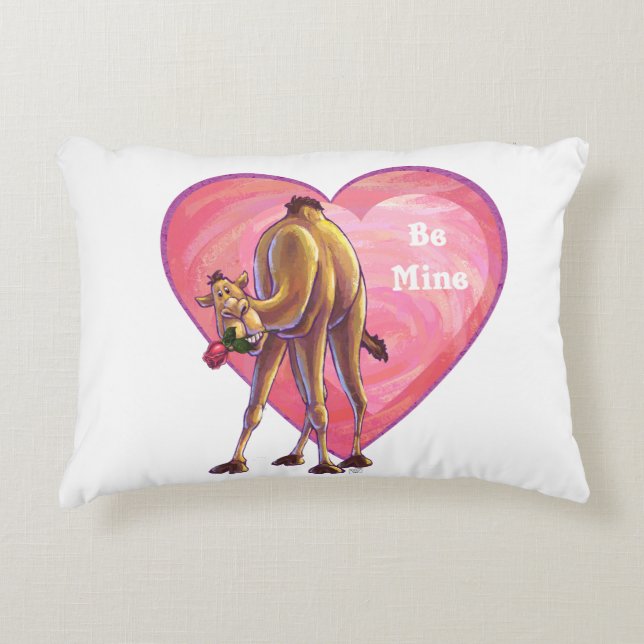 Camel Valentine's Day Decorative Cushion (Front)