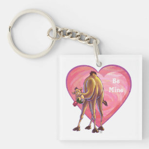 Camel Valentine's Day Key Ring