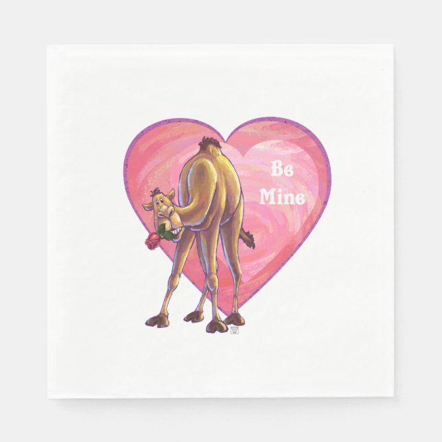 Camel Valentine's Day Napkin (Front)
