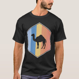 Camel With Retro Colours In A Hexagon T-Shirt