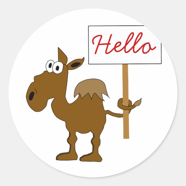 Camel With Sign Sticker (Front)