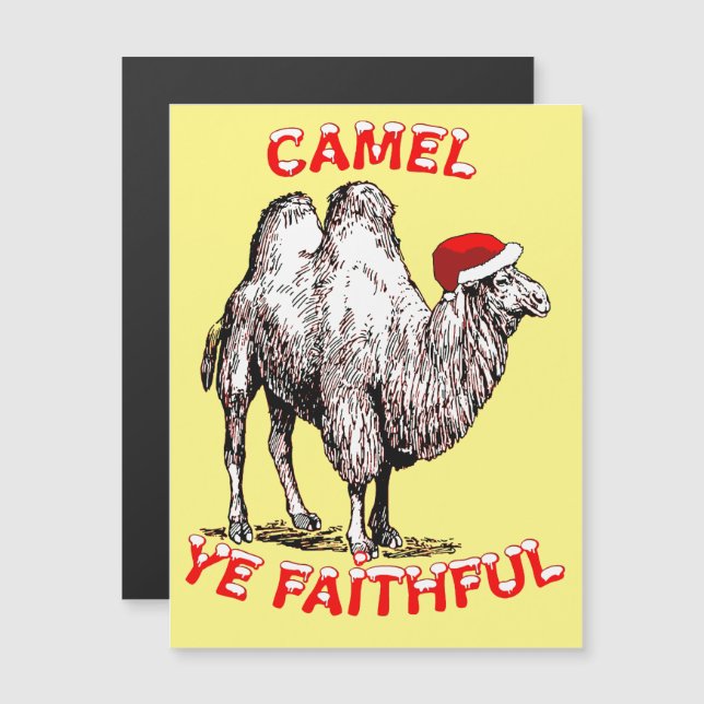 Camel Ye Faithful Fun Pun Holiday Design (Front/Back)