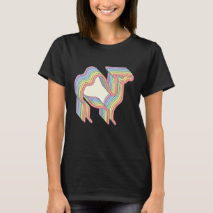 Camel Yikes Aesthetic Rainbow Animal Pastel Vintag T-Shirt
