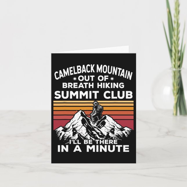 Camelback Mountain Out Of Breath Hiking Summit I'l Card (Front)
