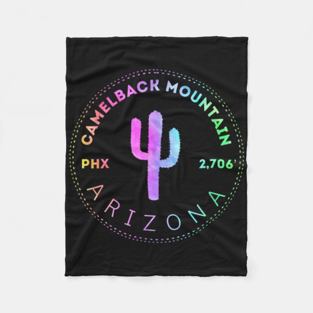 Camelback Mountain - Phoenix Arizona Climbing Hiki Fleece Blanket (Front)