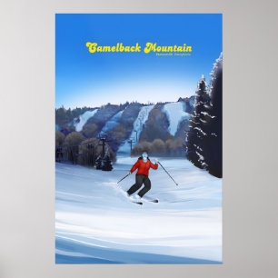Camelback Mountain Ski Resort Travel Poster