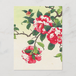 Camelia Nishimura Hodo ukiyo-e  flowers art Postcard