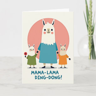 Camelid Family Mothers Day Card