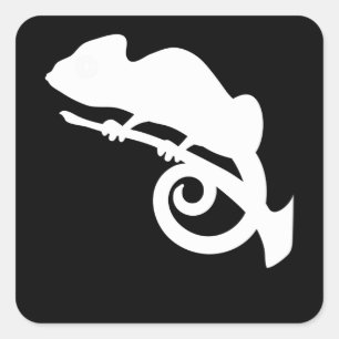 Camelion Lizard Gecko Amphibian Animal Jungle Gift Square Sticker