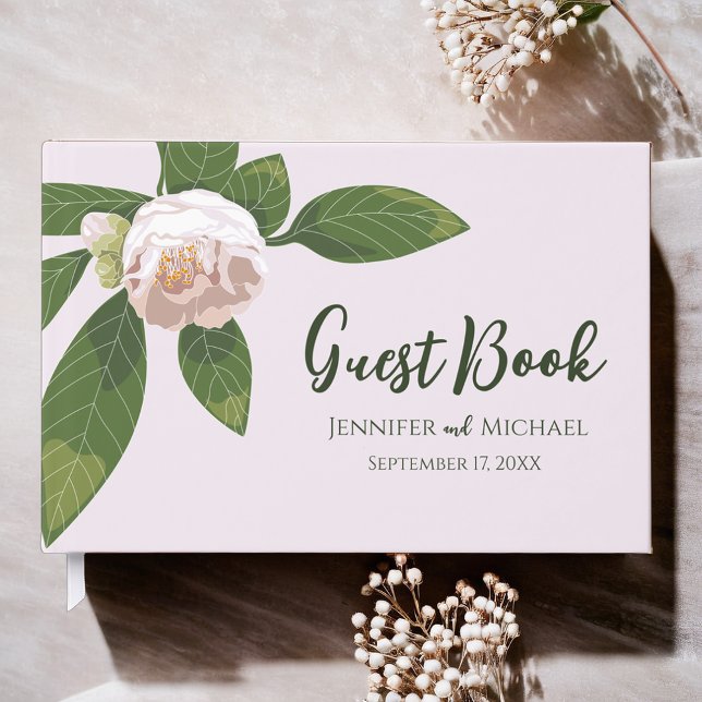Camellia and Greenery Simple Elegant Guest Book (Camellia and Greenery Simple Elegant Guest Book)