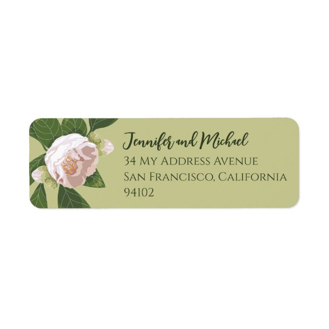 Camellia and Greenery Simple Elegant Wedding (Front)