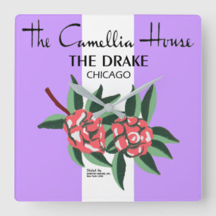 Camellia House, Drake Hotel, Chicago; 1940-1977 Square Wall Clock