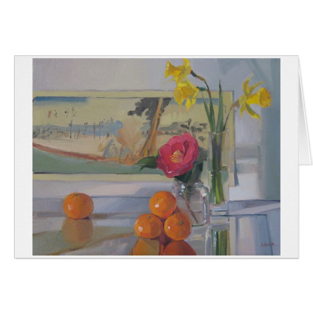 Camellia Japonica - Art Card, Blank (Front Horizontal)