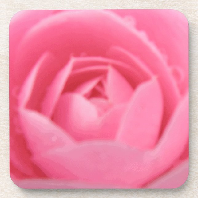 Camellia Pink Cork Coaster (Front)