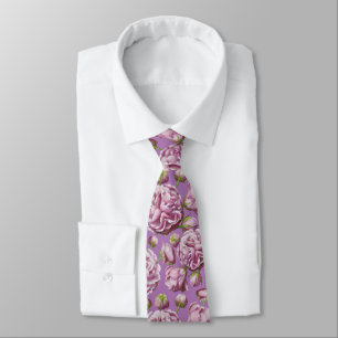 Camellia Rose Garden Flowers Neck Tie