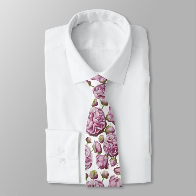 Camellia Rose Garden Flowers  Tie (Tied)