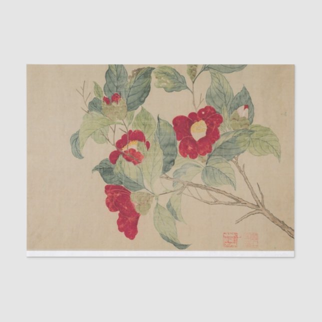 Camellias by Ma Yuanyu Tissue Paper (Front)