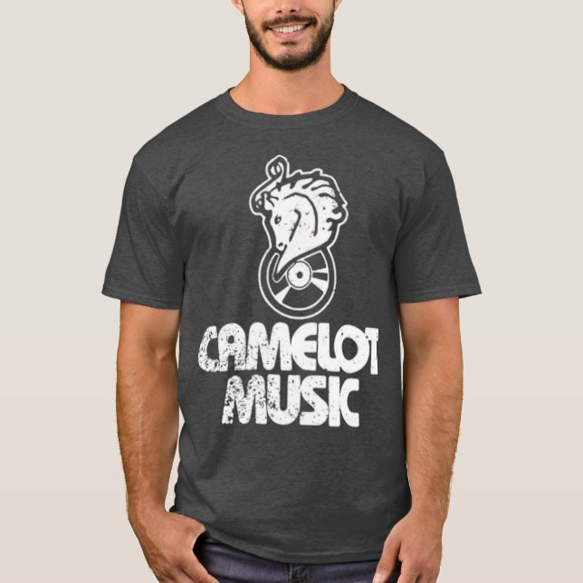 Camelot Music T-Shirt - Retro 1980s Music (Front)