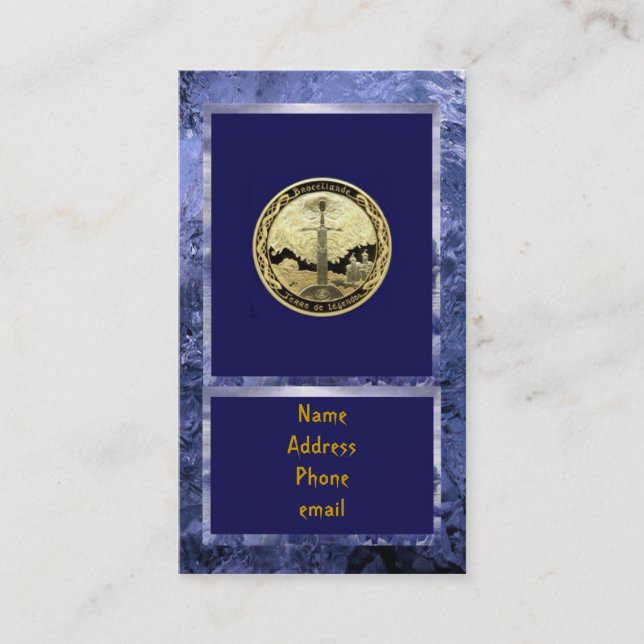 Camelot Wizard Knight King Arthur Business Card (Front)