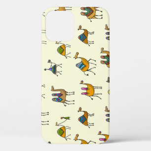 Camels Caravan Decorative Seamless Pattern iPhone 12 Case