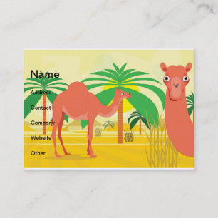 Camels illustration business card