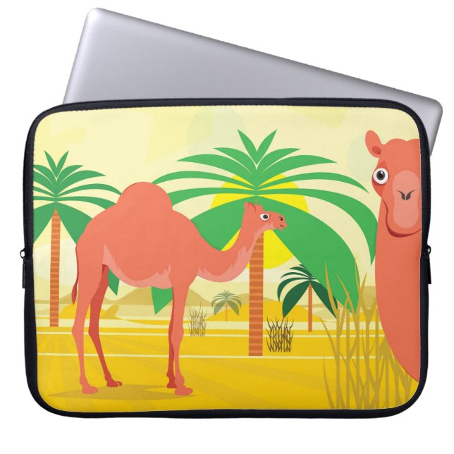 Camels illustration laptop sleeve (Front)
