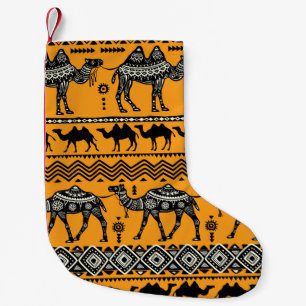 Camels Illustration Seamless Pattern Design. Small Christmas Stocking