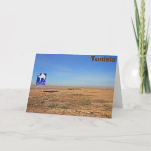 Camels sign, Tunisia Card