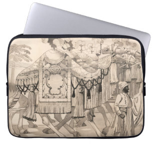 Camels Walking Dressed In Costume Laptop Sleeve
