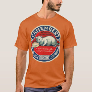 Camembert Touraine Vintage Francophile Cheese Labe T-Shirt