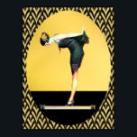 Cameo Art Deco Poster<br><div class="desc">I have taken a vintage image and taken out the original background and made one of my own in gold and black and with an art deco pattern. This is a lovely poster or print for your wall at home or it could be used for crafts. Choose from the side...</div>