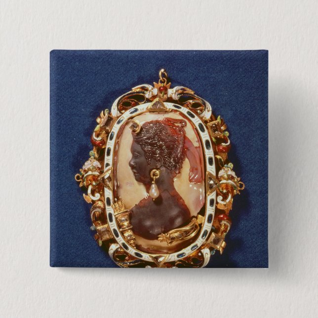 Cameo bearing the profile head 15 cm square badge (Front)