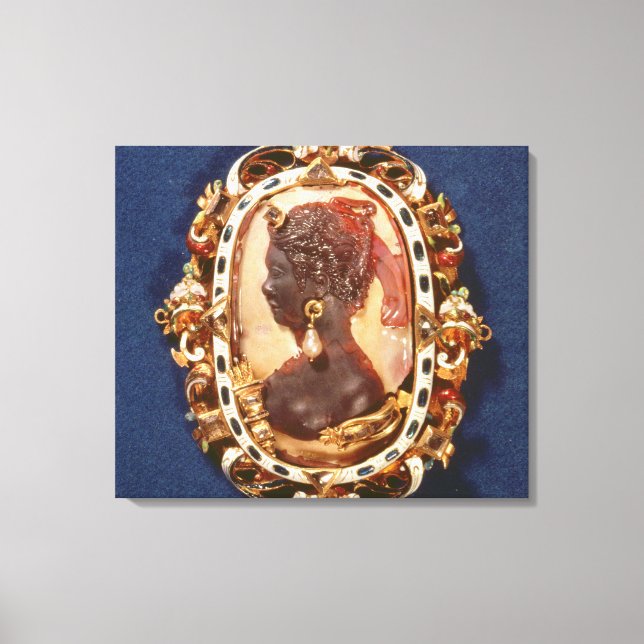 Cameo bearing the profile head canvas print (Front)
