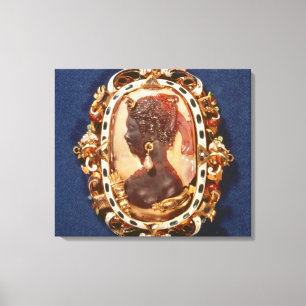 Cameo bearing the profile head canvas print
